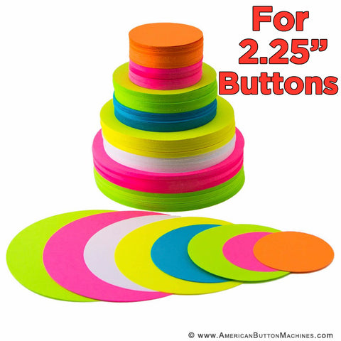 Pre-Cut Paper Circles for 2.25" Pinback Buttons - American Button Machines