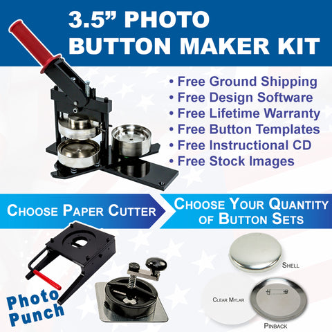 3.5" photo button maker kit