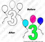 Ready to Color Numbers - Digital Download for Buttons