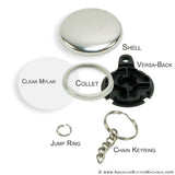 1.25" Versa-Back Chain Keychain Set - American Button Machines