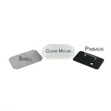 1.75"x2.75" Rectangle Horizontal Pinback Sets - American Button Machines