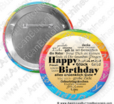 Birthday Around the World - Digital Download for Buttons