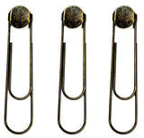 Jumbo Paper Clip Bookmark - Antique Brass - American Button Machines