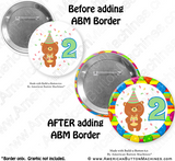 Digital Download for Buttons - Birthday Border Set - American Button Machines