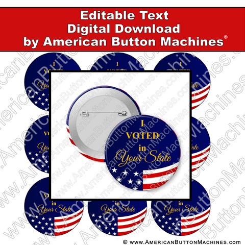 Campaign Button Design - Digital Download for Buttons - 107