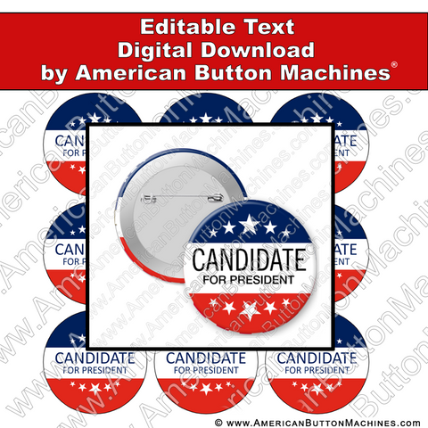 Campaign Button Design - Digital Download for Buttons - 115