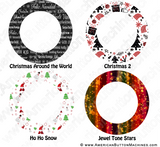 Digital Download for Buttons - Christmas Border Set
