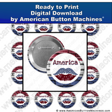 American Kiss - Digital Download for Buttons - American Button Machines