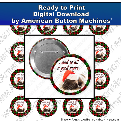 And To All a Good Night - Digital Download for Buttons