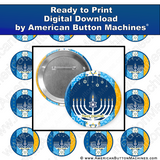 Happy Hanukkah - Digital Download for Buttons