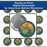 It's Fall Y'all - Digital Download for Buttons - American Button Machines