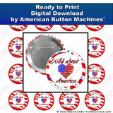 Wild About America - Digital Download for Buttons