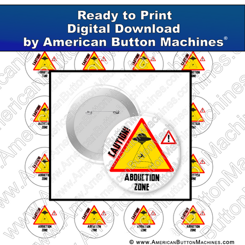 Digital Download, Digital Download for Buttons, aliens, UFO, abduction