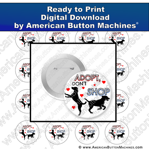 Digital Download, for buttons, digital download for buttons, pet, rescue, dog rescue