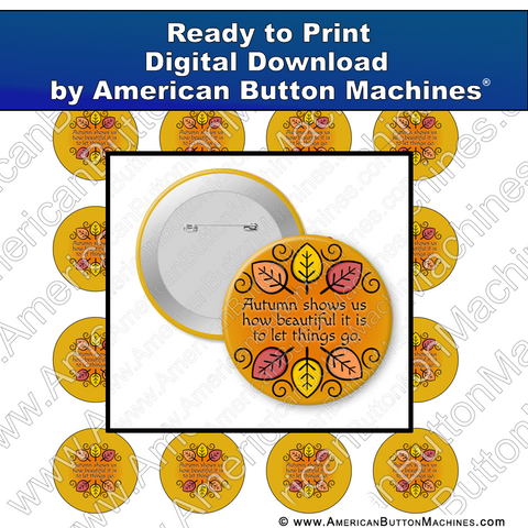 Digital Download, For Buttons, Digital Download for Buttons, autumn, falling leaves, leaves, color changing