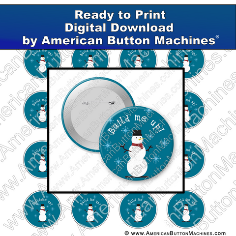 Digital Download, For Buttons, Digital Download for Buttons, snowman, winter, seasonal, holidays
