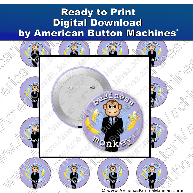 Business Monkey - Digital Download for Buttons
