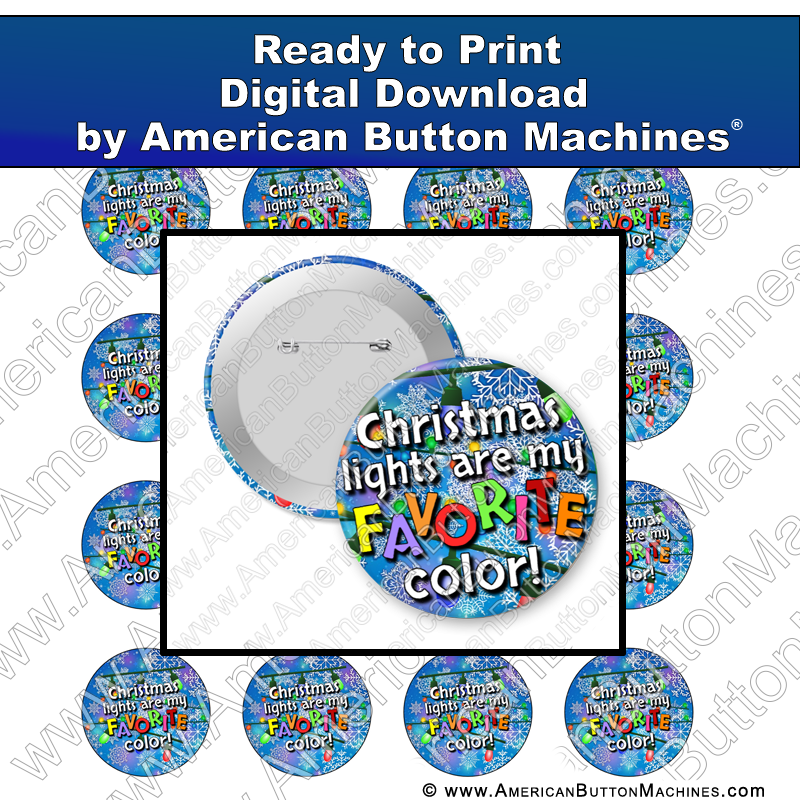 Digital Download, For Buttons, Digital Download for Buttons, Christmas, Christmas lights, colorful, decorations, holidays