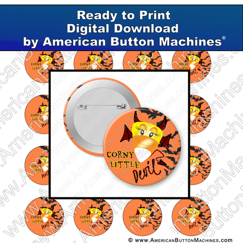 Digital Download, For Buttons, Digital Download for Buttons, candy corn, devil, Halloween, bats, corny