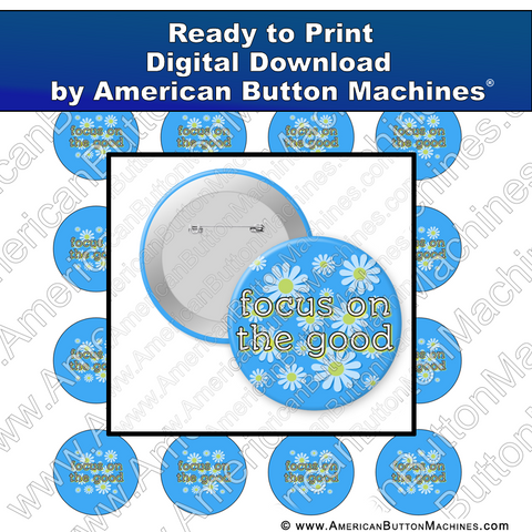 Digital Download, For Buttons, Digital Download for Buttons, daisies, focus, good