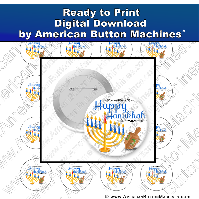 Digital Download, For Buttons, Digital Download for Buttons, Hanukkah, Holidays