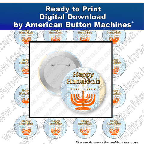 Digital Download, For Buttons, Digital Download for Buttons, Hanukkah
