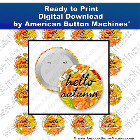 Digital Download, For Buttons, Digital Download for Buttons, Autumn, Seasons, Fall