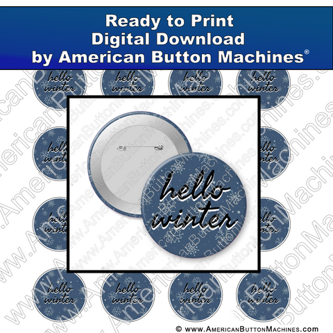 Digital Download, For Buttons, Digital Download for Buttons, winter, seasonal