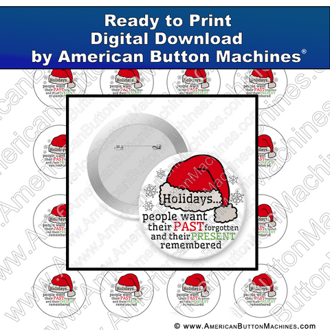 Digital Download, For Buttons, Digital Download for Buttons, Santa, Christmas, presents, holidays