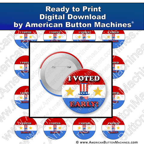 Digital Download, for buttons, digital download for buttons, vote, i voted, vote early