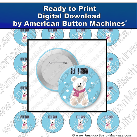 Digital Download, for buttons, digital download for buttons, snow, winter, holidays