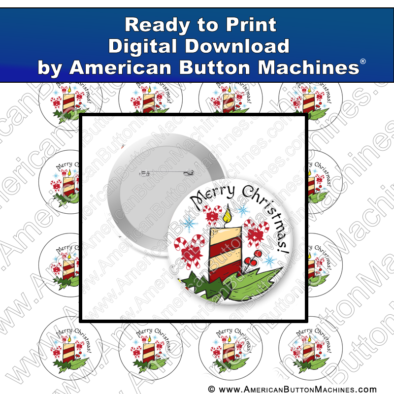 Digital Download, For Buttons, Digital Download for Buttons, Christmas, Holidays