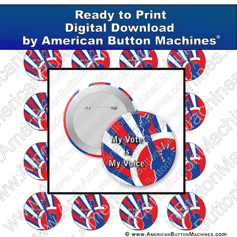 Digital Download, for buttons, digital download for buttons, vote