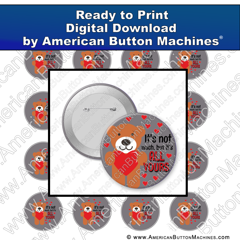 Digital Download, For Buttons, Digital Download for Buttons, Love, Heart, valentine, anniversary