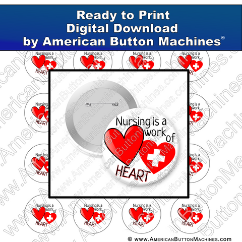 Digital Download, For Buttons, Digital Download for Buttons, nursing, medical