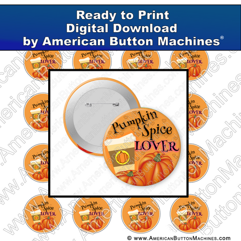Digital Download, For Buttons, Digital Download for Buttons, pumpkin, pumpkin spice, latte, cappuccino