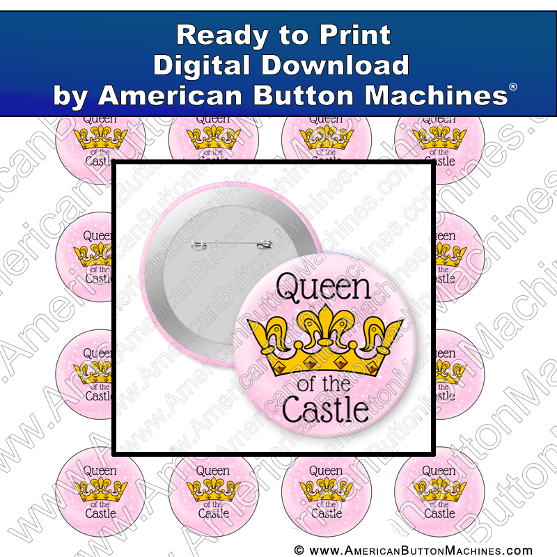 Digital Download, For Buttons, Digital Download for Buttons, queen, home, mom, wife