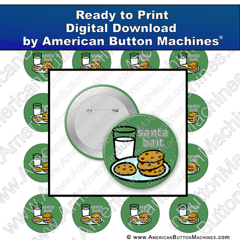Digital Download, for buttons, digital download for buttons, Christmas, cookies, santa