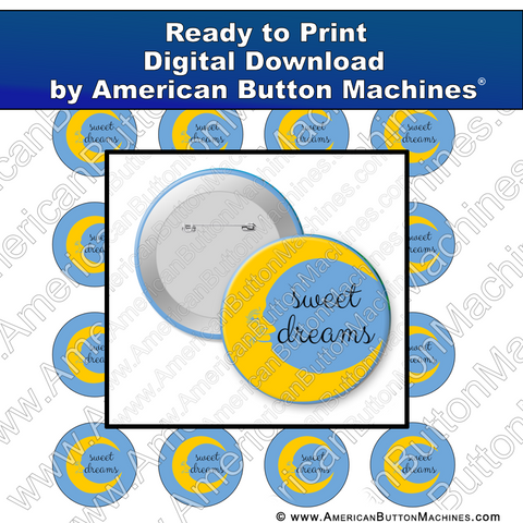 Digital Download, For Buttons, Digital Download for Buttons, dreams, night, sleep, good night