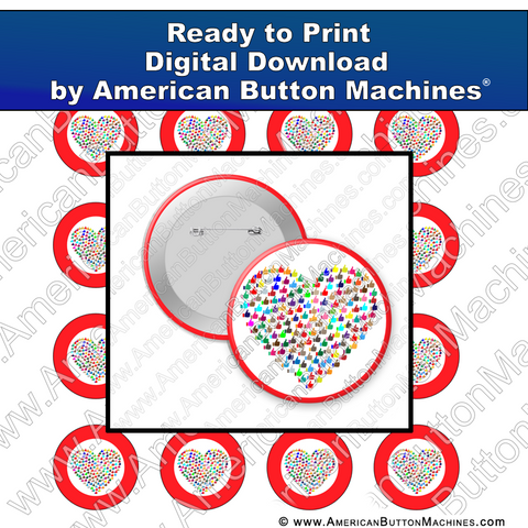 Digital Download, For Buttons, Digital Download for Buttons, Heart, Thumbs Up, Like