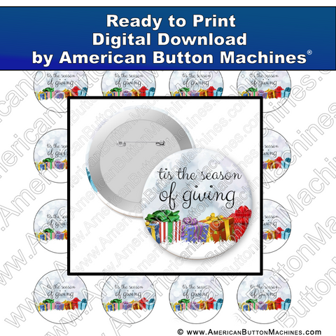 Digital Download, For Buttons, Digital Download for Buttons, Christmas, holidays, gifts, presents, giving