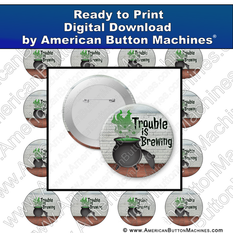 Digital Download, For Buttons, Digital Download for Buttons, cauldron, witch, brewing, Halloween