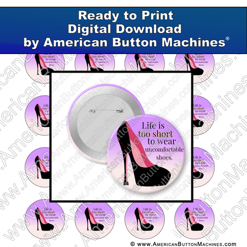 Digital Download, for buttons, digital download for buttons, uncomfortable shoes, heels