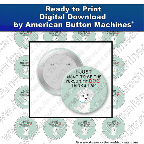 Digital Download, for buttons, digital download for buttons, Dog, Person