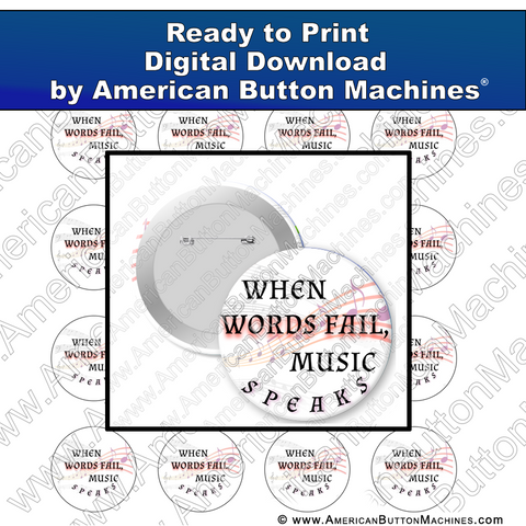 Digital Download, for buttons, digital download for buttons, music