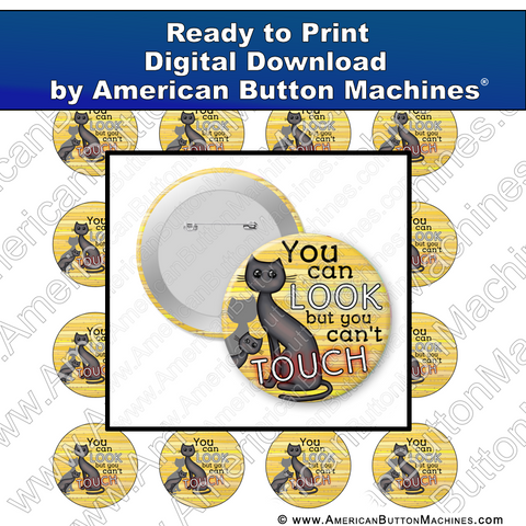 Digital Download, For Buttons, Digital Download for Buttons, cat, scratch, touch, kitty, kitten, meow