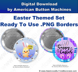 Digital Download for Buttons - Easter Border Set