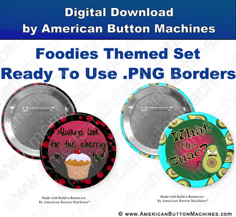 Digital Download for Buttons - Foodies Border Set