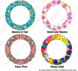 Digital Download for Buttons - Fun Florals Border Set