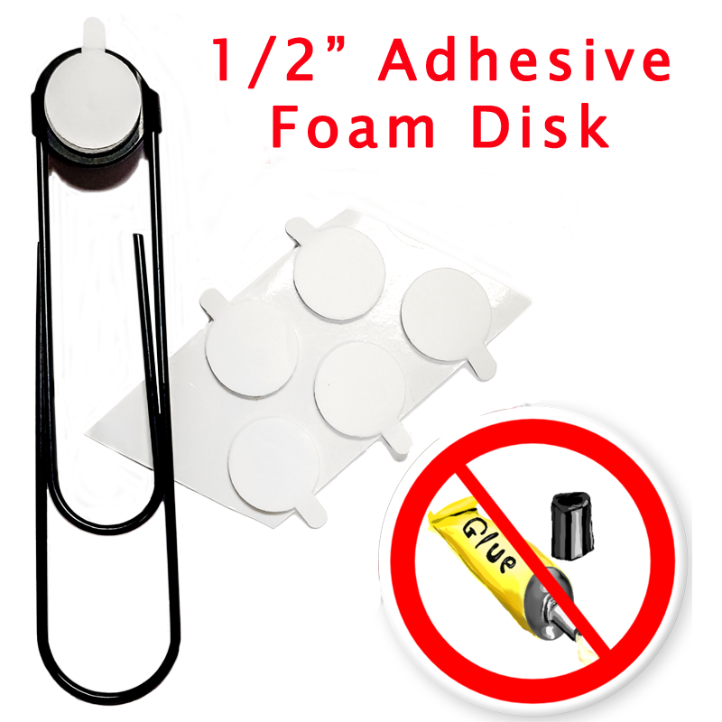 1/2" Deluxe Foam Disks with Tab - American Button Machines